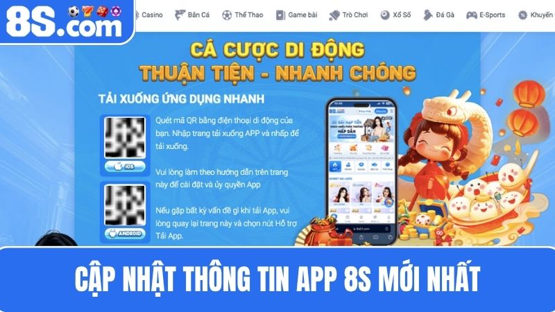 thông tin Tải app 8S