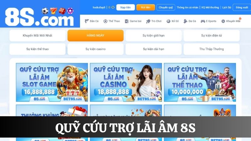 quỹ cứu trợ lãi âm 8S