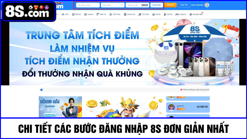 đăng nhập 8S